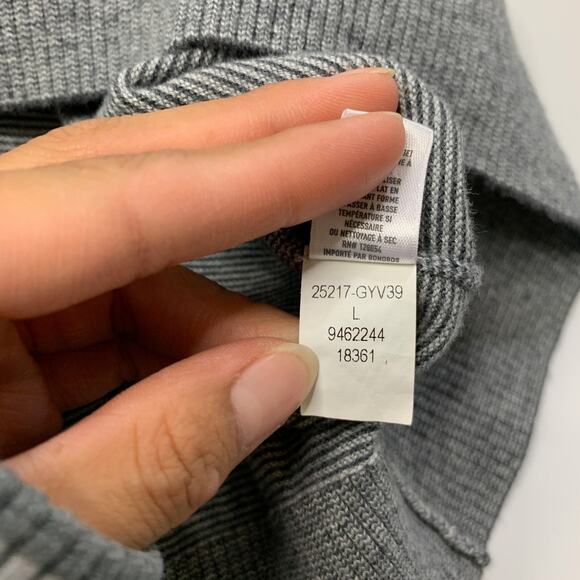 Bonobos Sweater Mens L Large Grey SLIM Fit Crew Neck Cotton Blend Knit Pullover - Picture 7 of 10